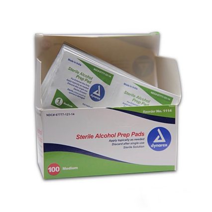 Sterile Alcohol Prep Pads Box 100 Pcs